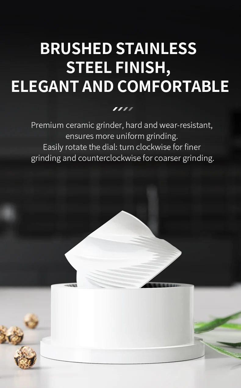 Electric automatic salt and pepper grinder