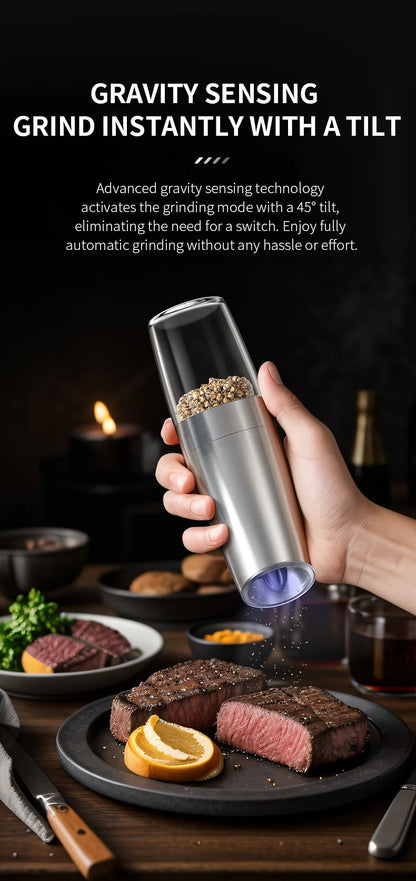 Electric automatic salt and pepper grinder