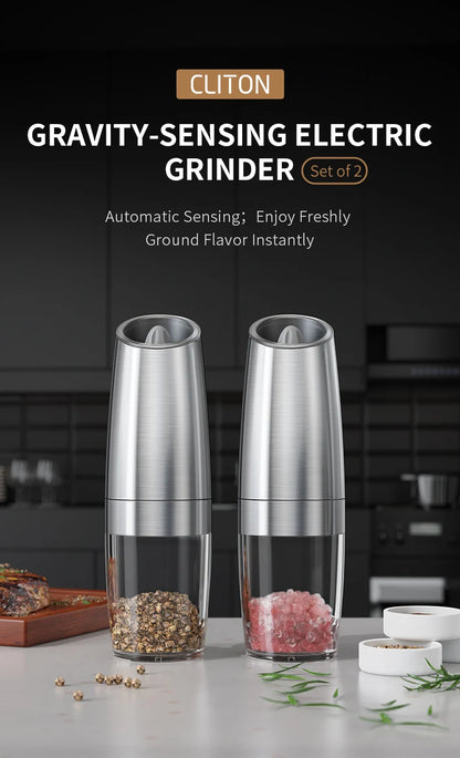 Electric automatic salt and pepper grinder